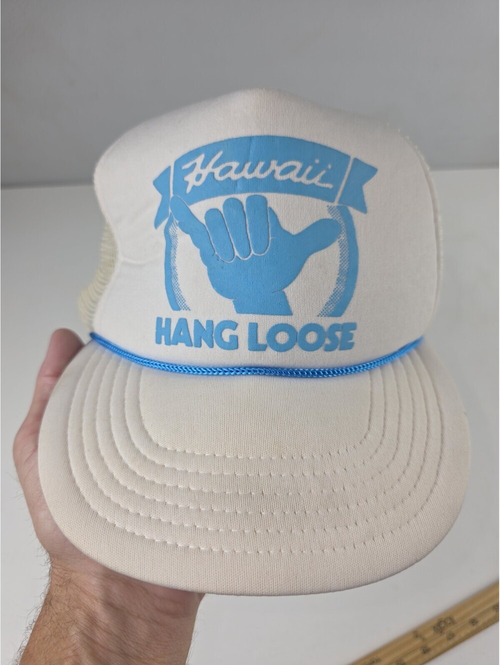 🌺 VTG Hawaii Hang Loose Trucker Hat Snapback Mesh Cap Retro Aloha Surf Style